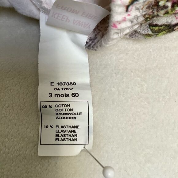 Christian Lacroix Floral pant set nwot Petit Bateau Top 3 Months Designer - Picture 6 of 10